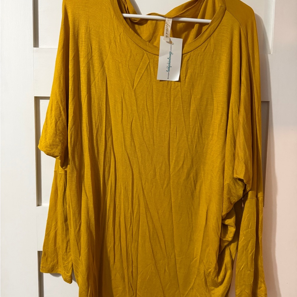 Yellow Long Sleeve Dolman Tee